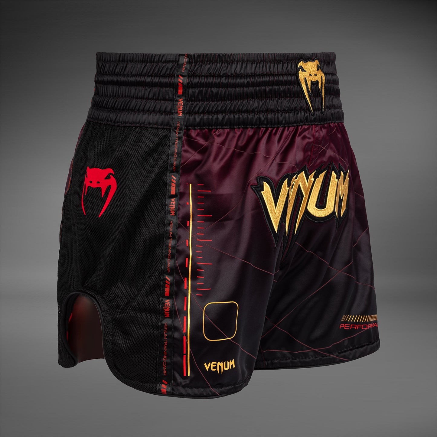 Venum Tactical XT Муай Тайский шорты - черный/бургундский/золотой