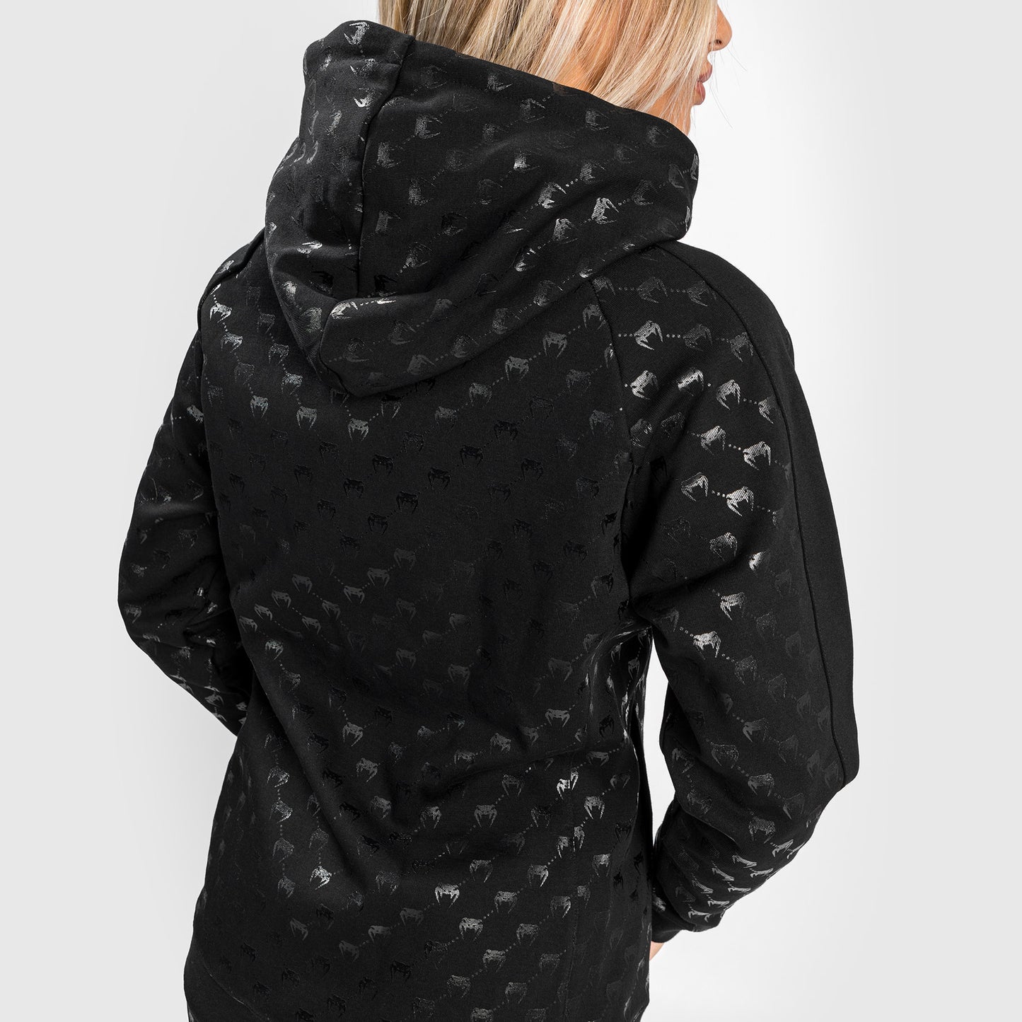 Толстовка Venum Monogram на молнии для женщин - черный/розовое золото