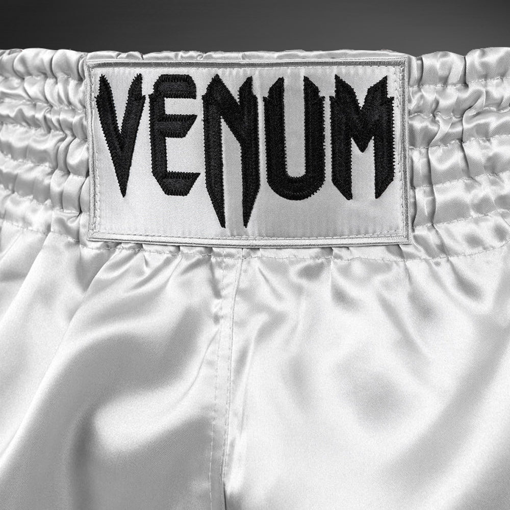 Шорты для тайского бокса Venum Classic серебристо-черные