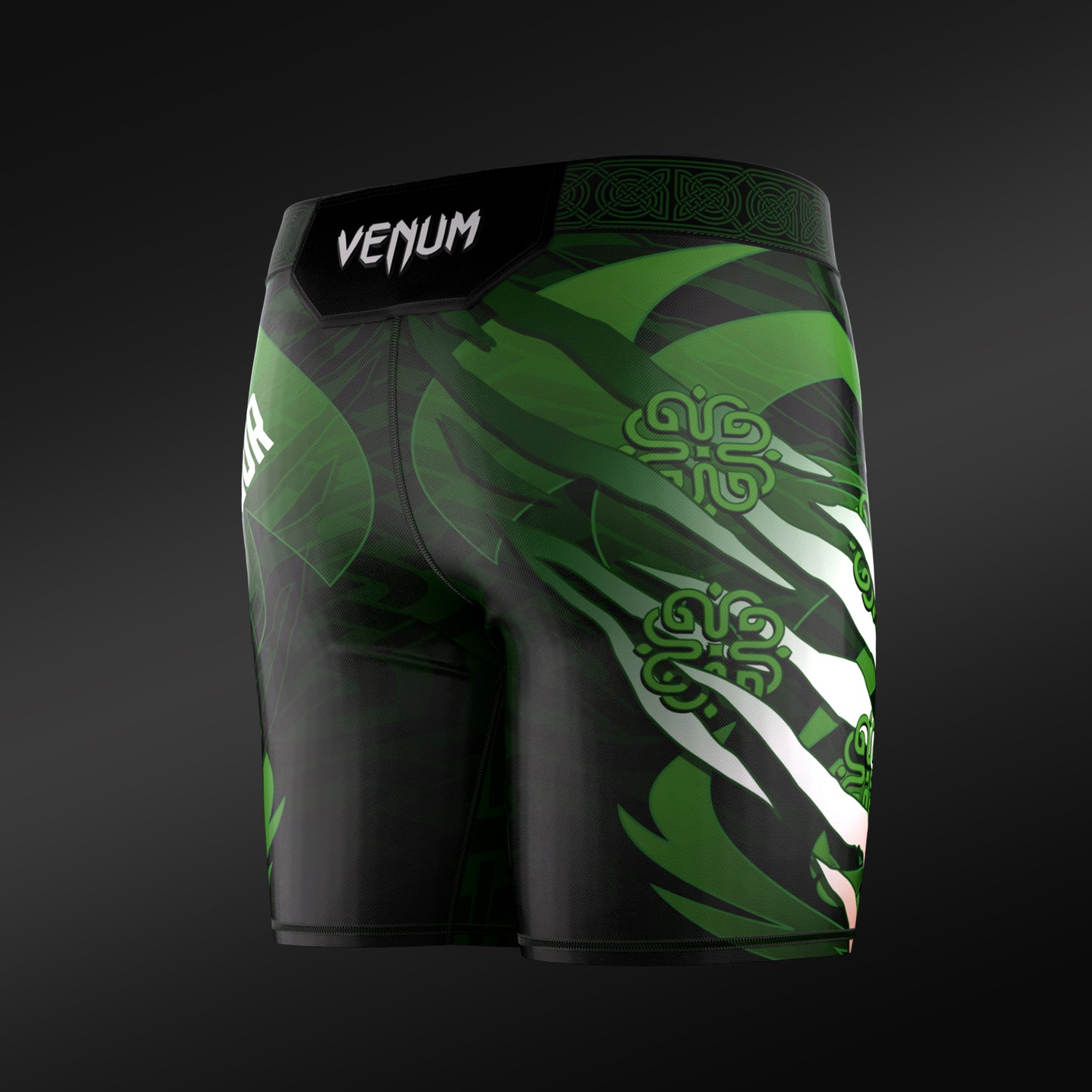 Мужские шорты для Vale Tudo UFC Unrivaled by Venum с изображением Конора Макгрегора - зелёные
