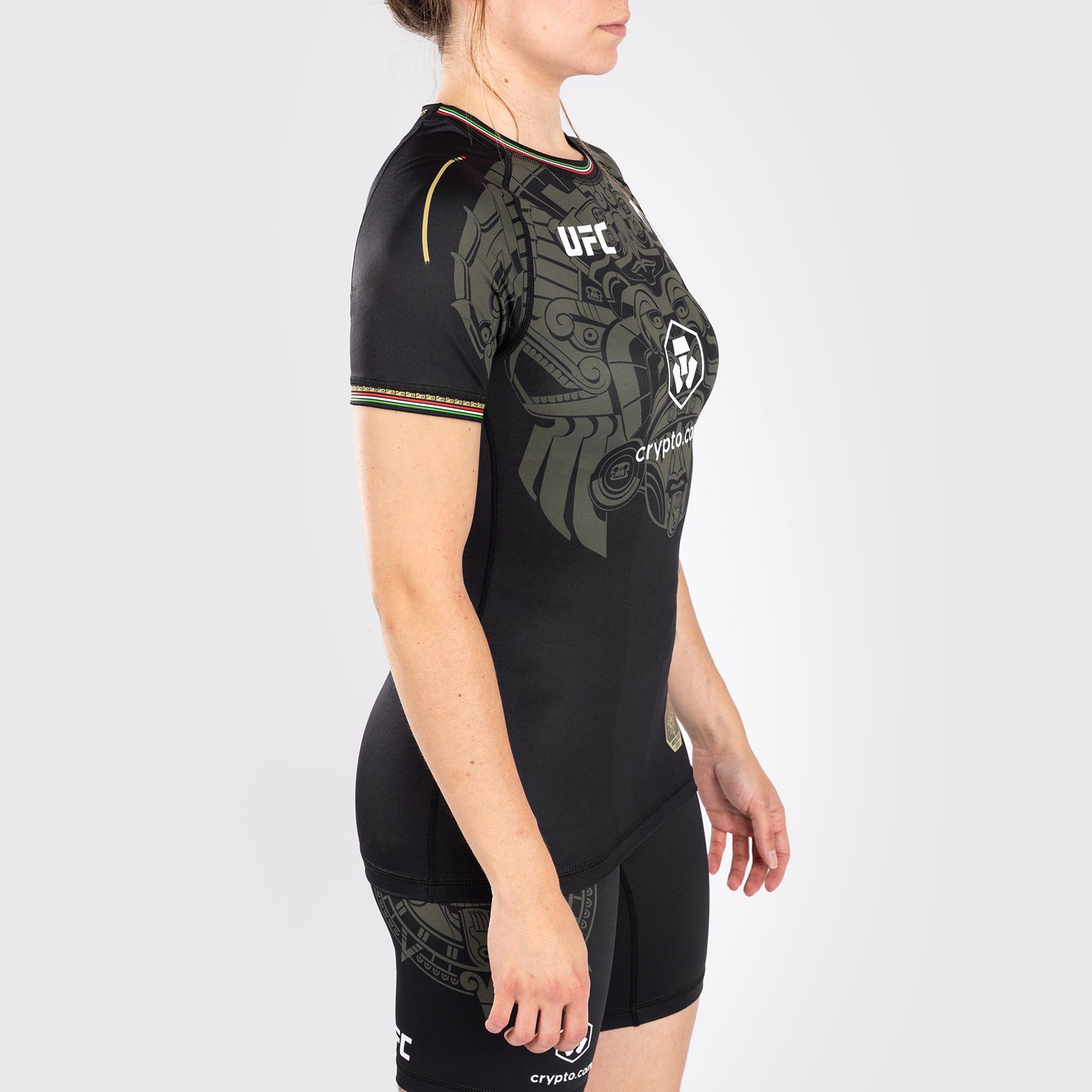 Noche UFC by Venum Authentic Fight Night Женский рашгард Performance с короткими рукавами - черный