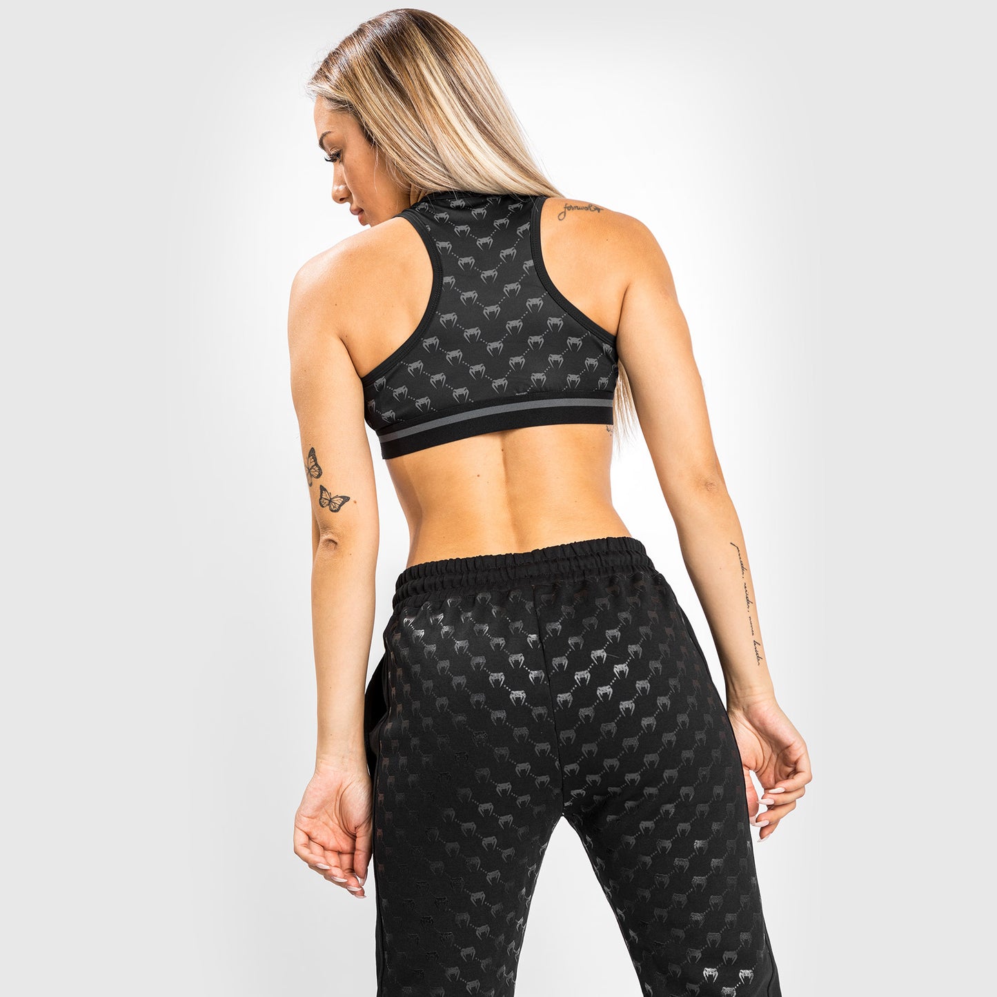 Спортивные штаны Venum Monogram для женщин - черный/розовое золото