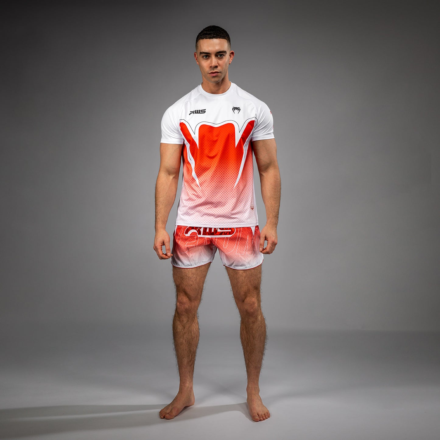 Футболка мужская Dry-Tech Venum x RWS 2.0 – Белый/Красный