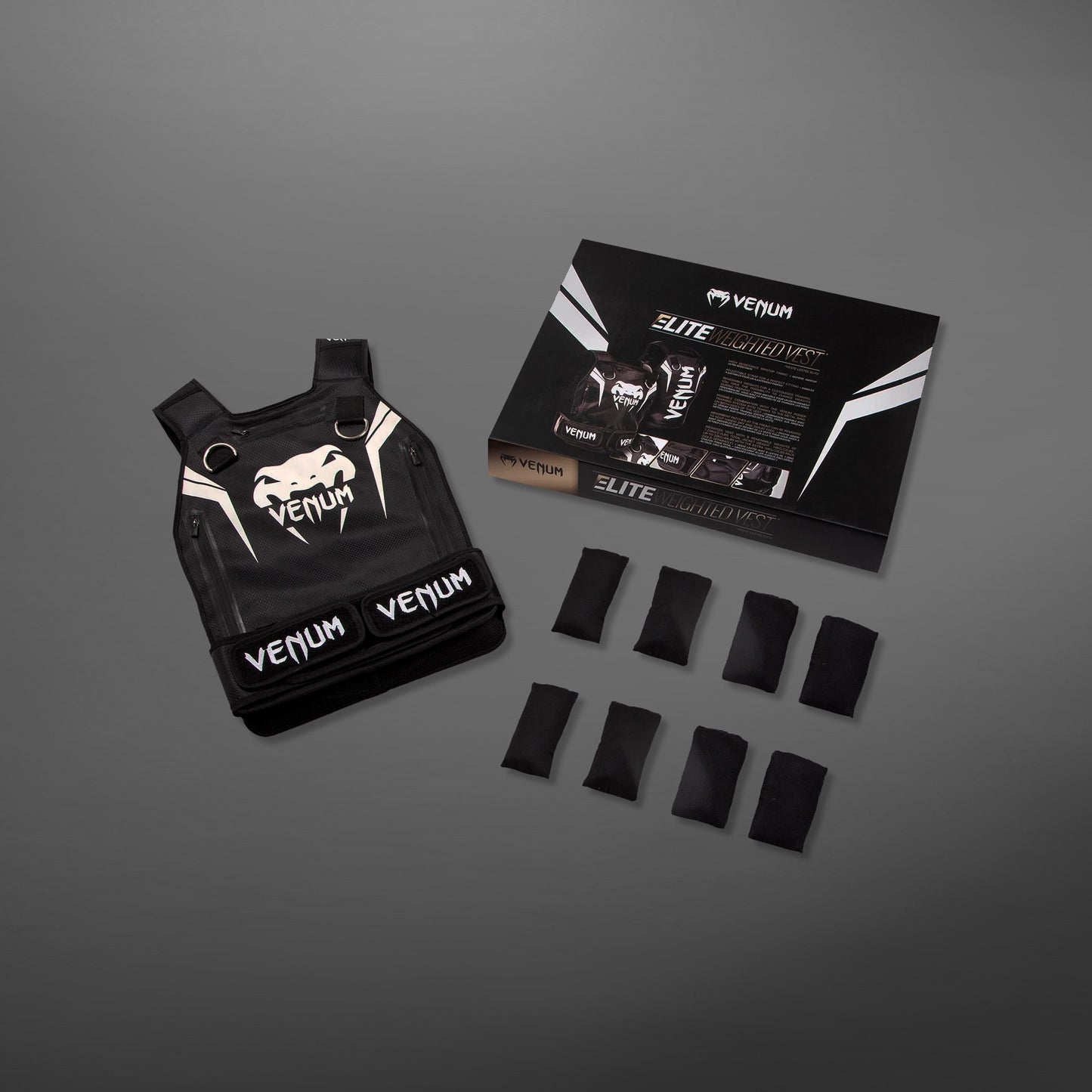 ЖИЛЕТ-УТЯЖЕЛИТЕЛЬ VENUM ELITE- 22ФТ - ЧЕРНЫЙ/БЕЛЫЙ