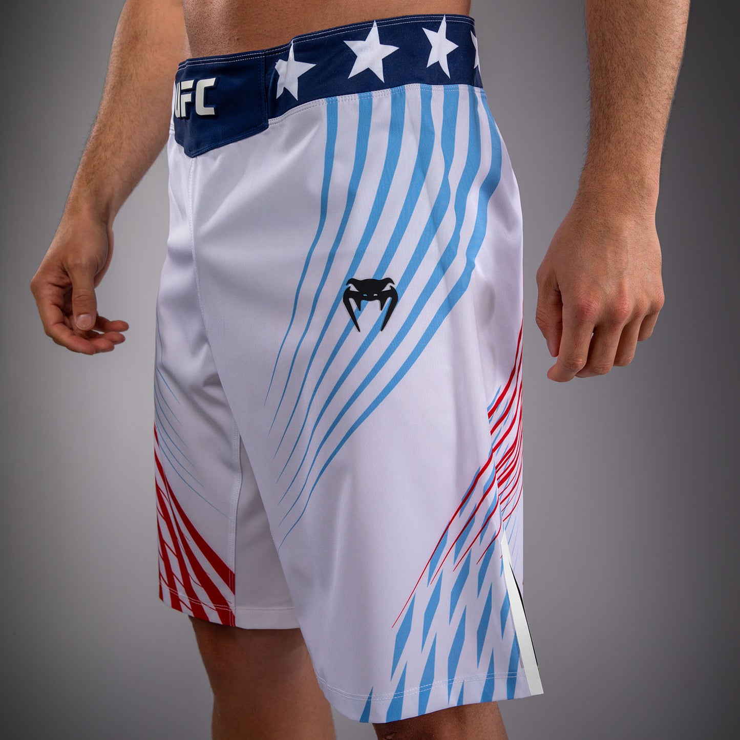 Official UFC Freedom 250 by Venum Authentic Fight Night Бойцовские шорты удлиненного кроя для мужчин - Белый
