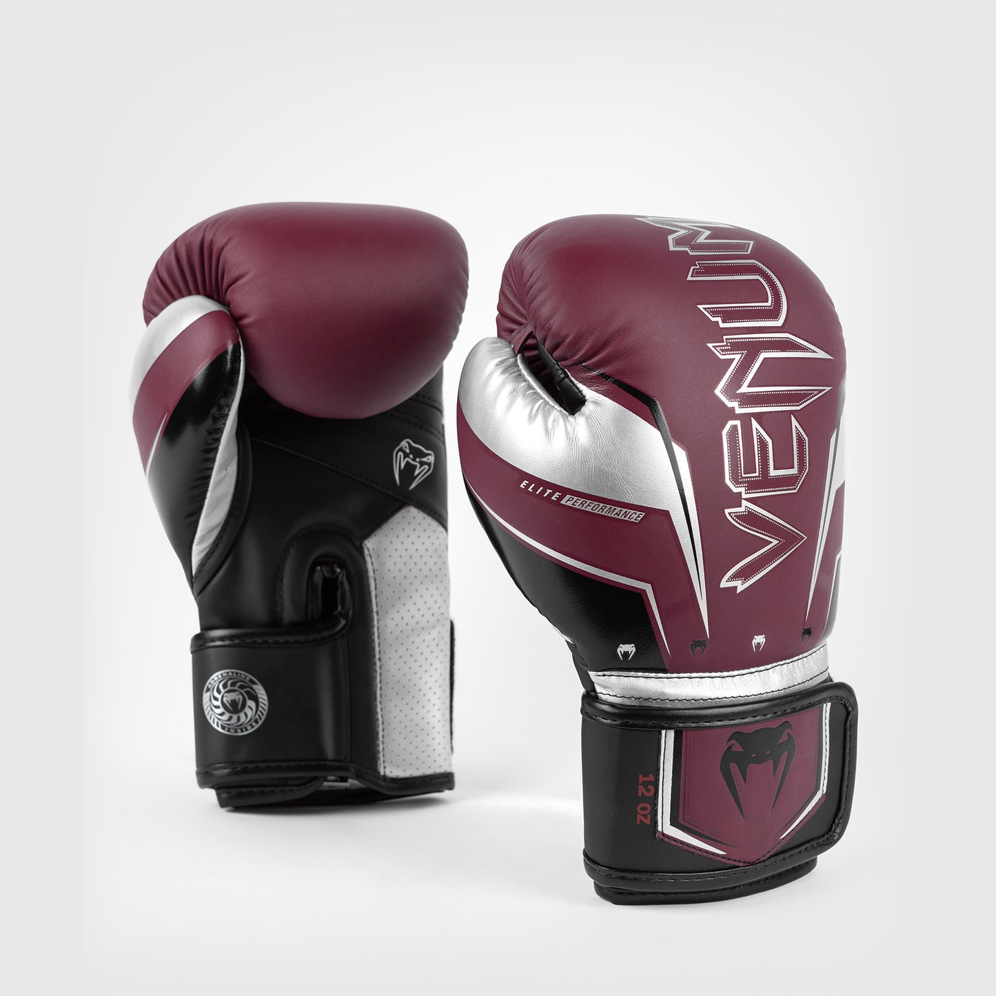 Venum Elite Evo Боксерские перчатки - бордовый/серебристый