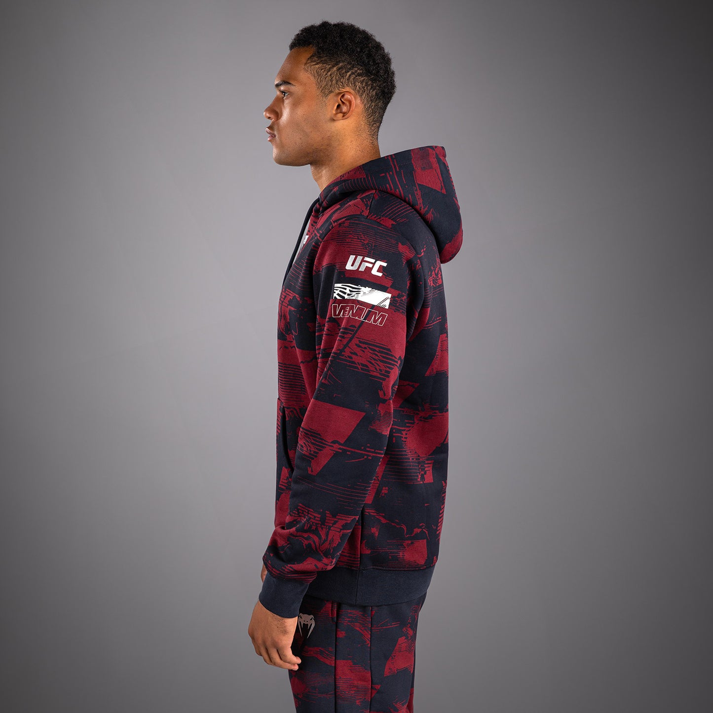 UFC Zenith by Venum Authentic Fight Week Толстовка Мужская - Темно-синий/бордовый/серебристый