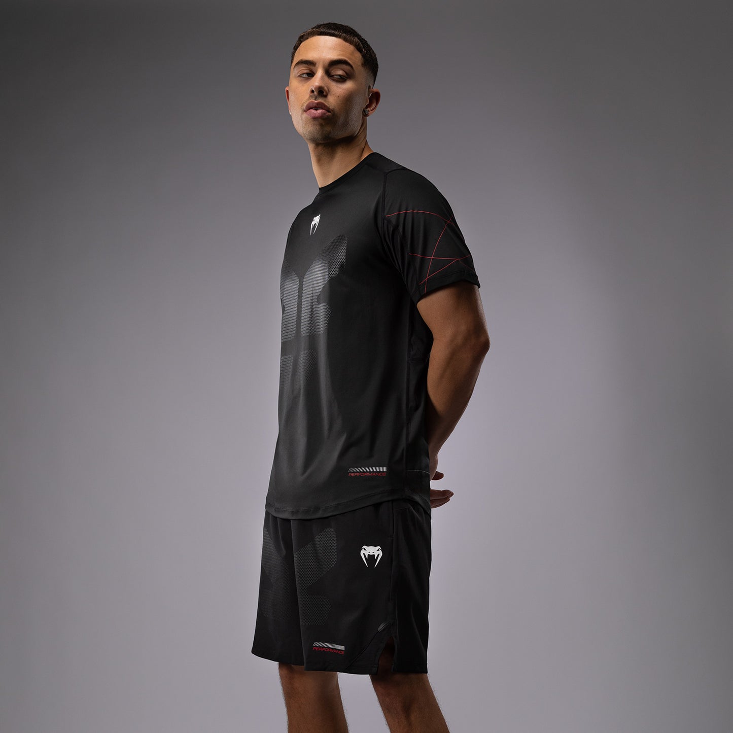 Venum Tactical XT Мужская футболка Dry Tech T-Shirt - черный/огненно-красный