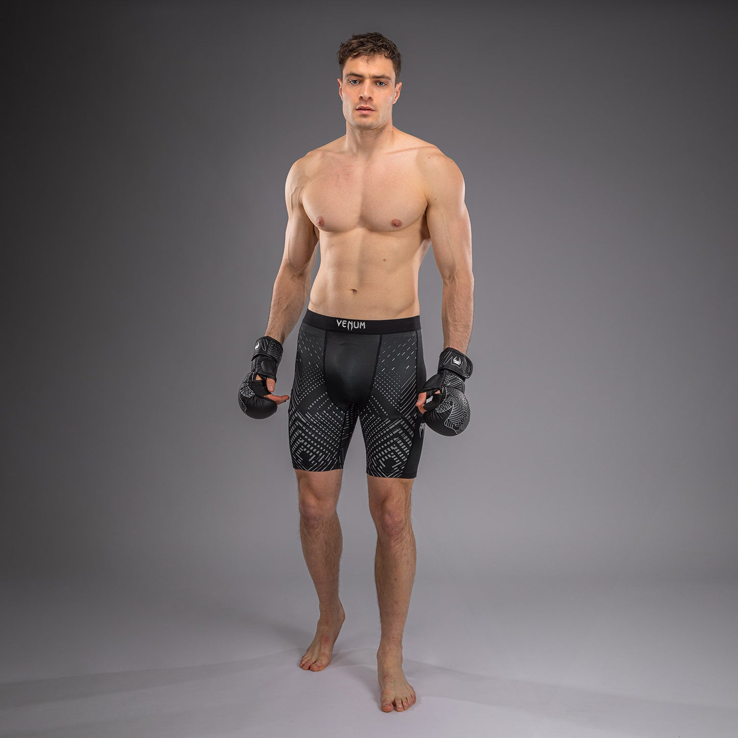 Компрессионные шорты Venum Midnight Fury Vale Tudo – Чёрный/Серый/Серебристый