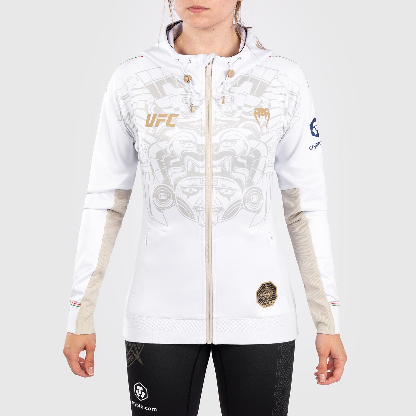 Noche UFC by Venum Authentic Fight Night Женская толстовка с капюшоном — белая