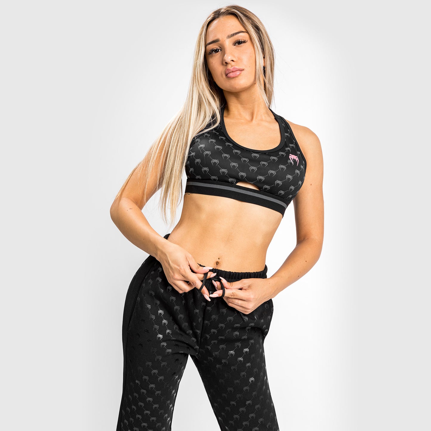 Спортивные штаны Venum Monogram для женщин - черный/розовое золото