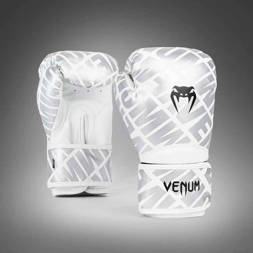 Боксерские перчатки Venum Contender 1.5 XT для детей - Белый/серебро