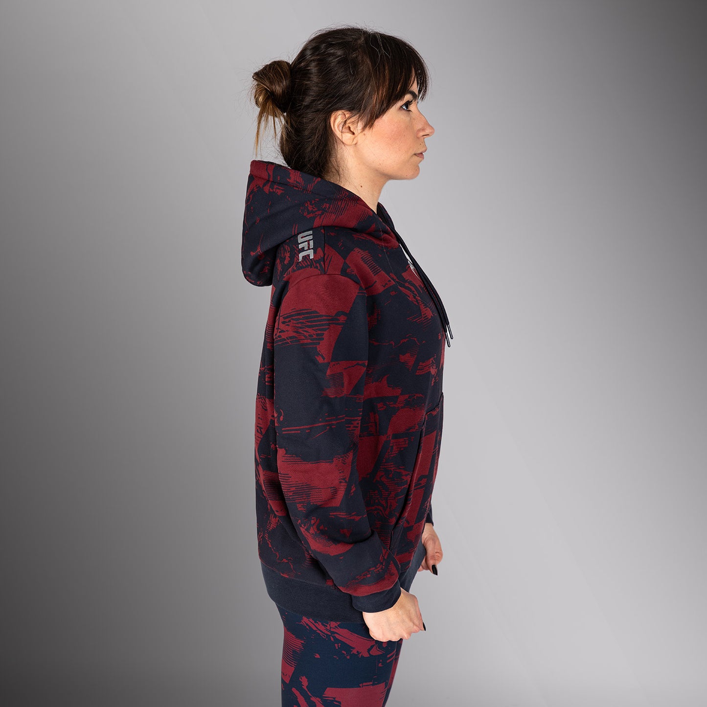 UFC Zenith by Venum Authentic Fight Week Толстовка Женская - Темно-синий/бордовый/серебристый