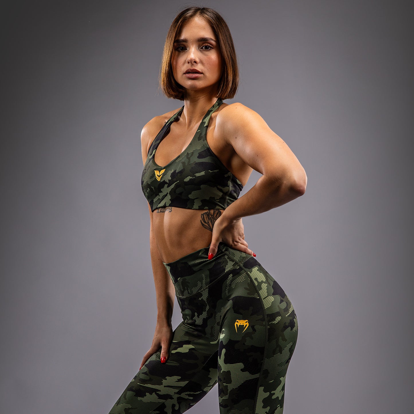 Venum x Sophia Rose Спортивный Бра бюстгальтер - Лесной Камуфляж