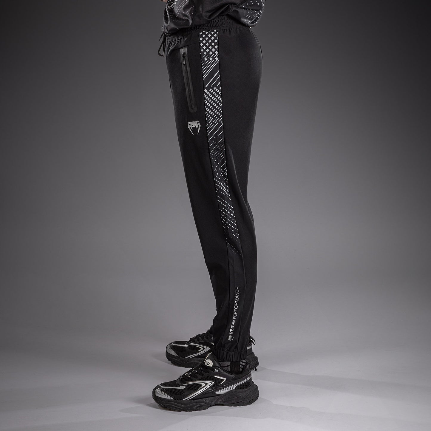 Спортивные штаны Venum Midnight Fury – Чёрный/Серый/Серебристый