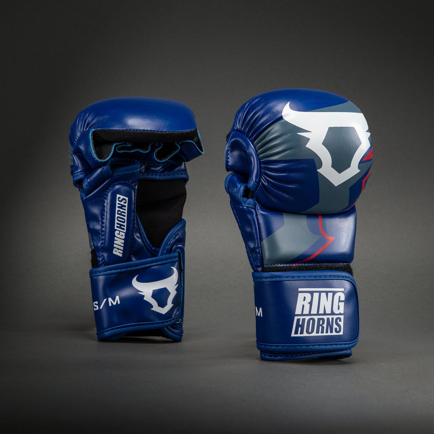 Перчатки для спарринга MMA Ringhorns Charger by Venum – Тёмно-синий/Красный