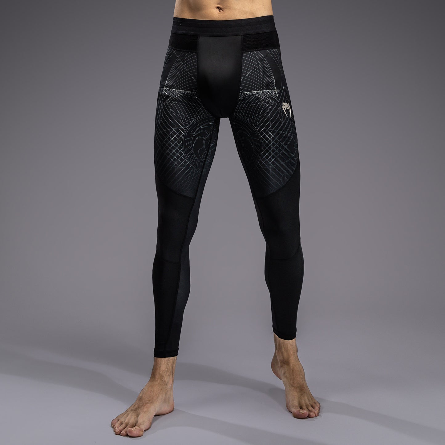 Компессионные леггинсы для мужчин Venum G-Fit Air - Глубокий черный / Песок пустыни