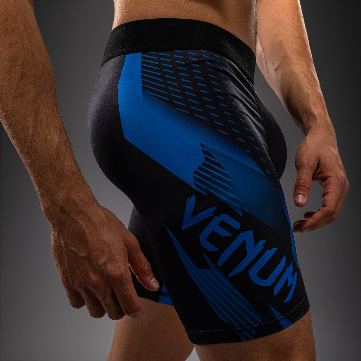 Компрессионные шорты Venum No-Gi 6.0 Vale Tudo - Чёрный/Синий