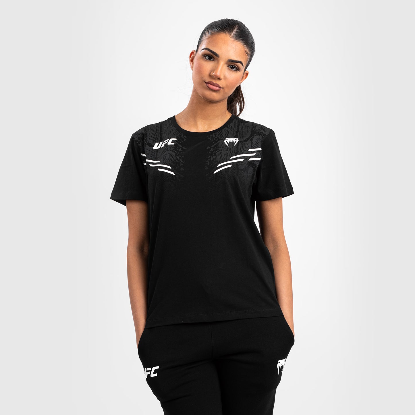 UFC Adrenaline by Venum Replica Женская футболка с коротким рукавом - Черный