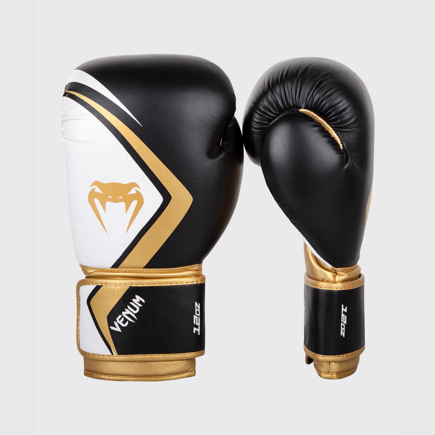 Боксерские перчатки Venum Contender 2.0 - Черный/Белый-Золотой