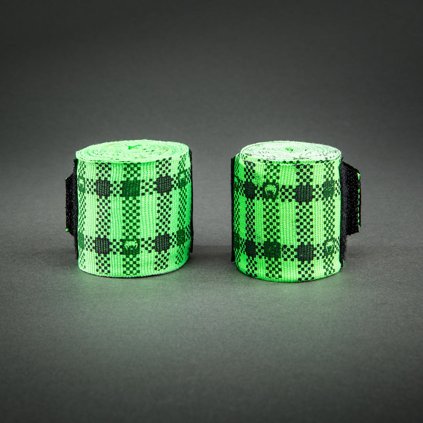 Бинты Venum Kontact Evo Tartan - Неоновый зелёный