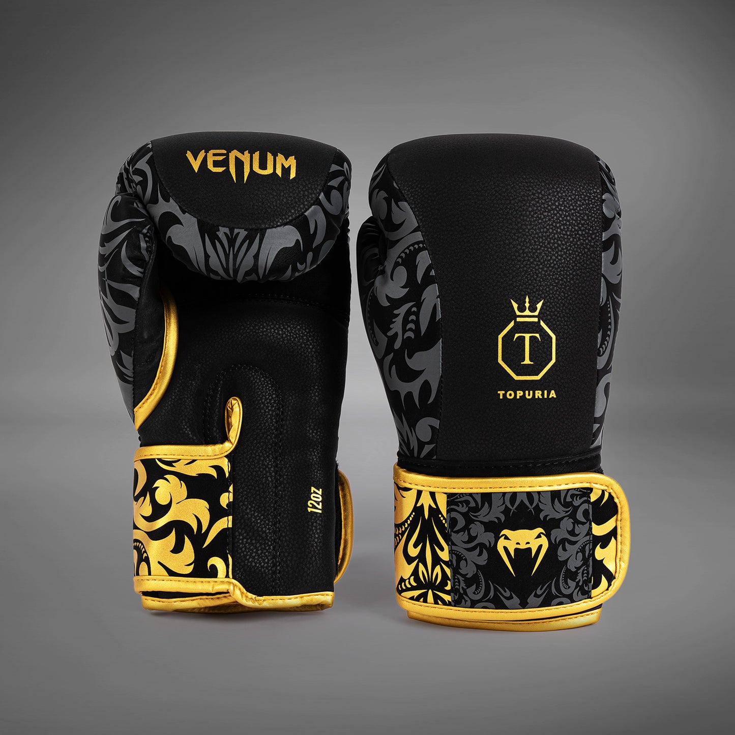 Venum x Topuria Unmatched Edition Перчатки для бокса - Черный/Золотой