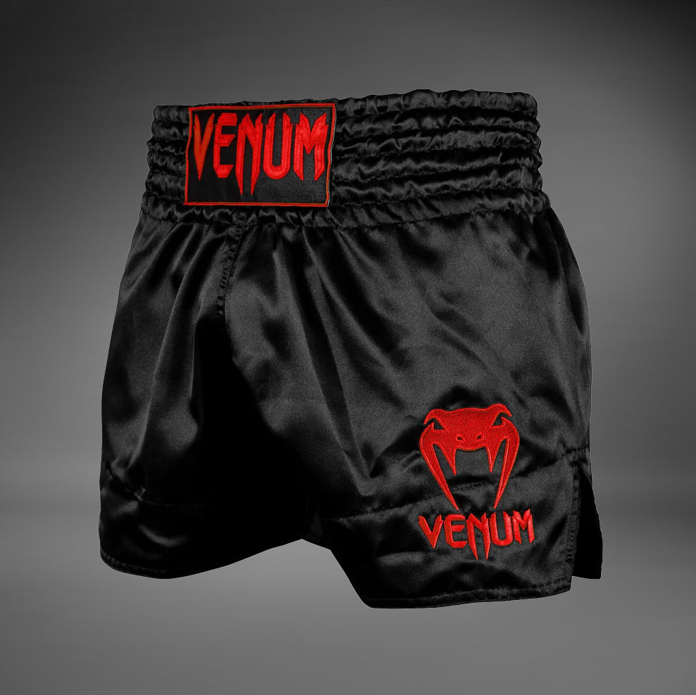 Шорты для тайского бокса Venum Classic - Нуар/руж
