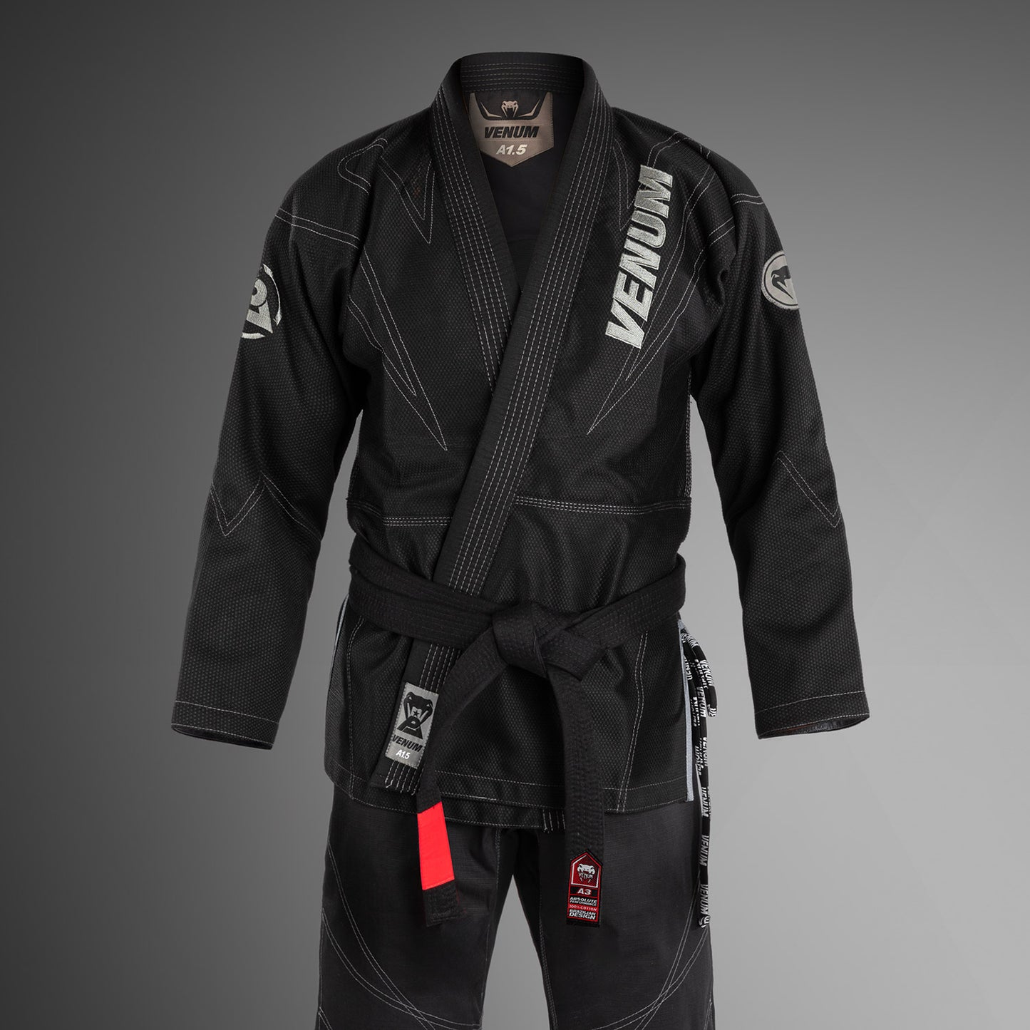 Venum x Polaris BJJ Ги - Черный/Штормовой Серый