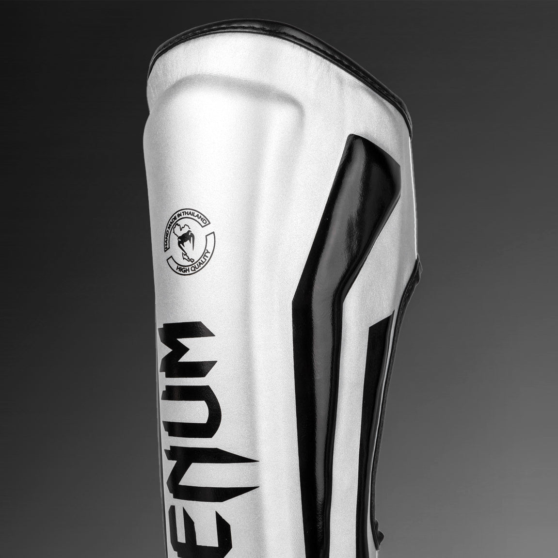 Venum Elite Щитки Вставать — серебристо-черные