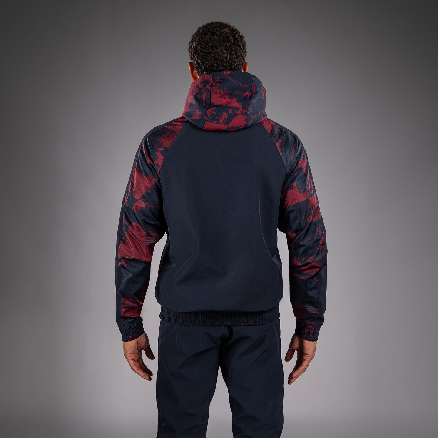 UFC Zenith by Venum Authentic Fight Week Толстовка на молнии Мужская - Темно-синий/бордовый/серебристый