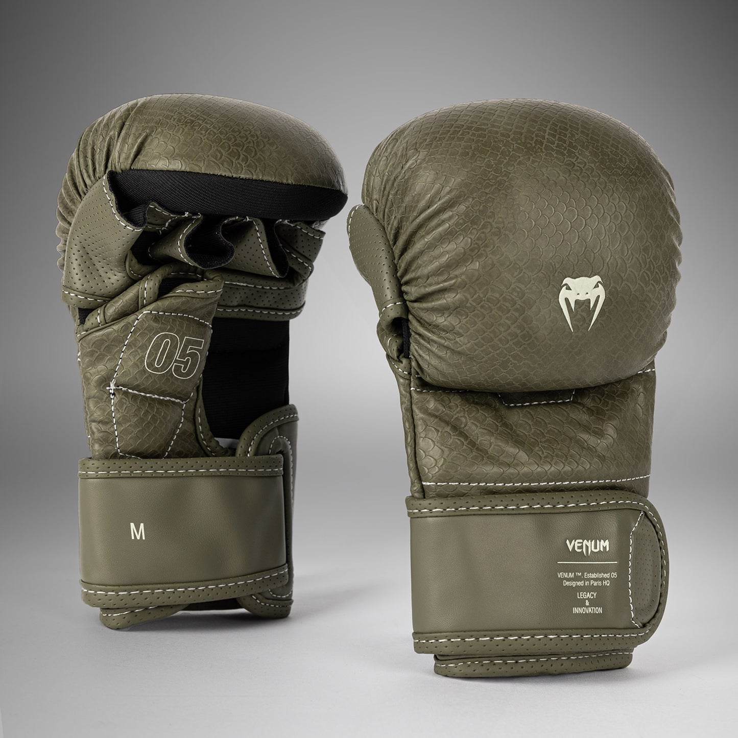 Перчатки для спарринга MMA Venum Impact Evo Scales – Армейский зелёный