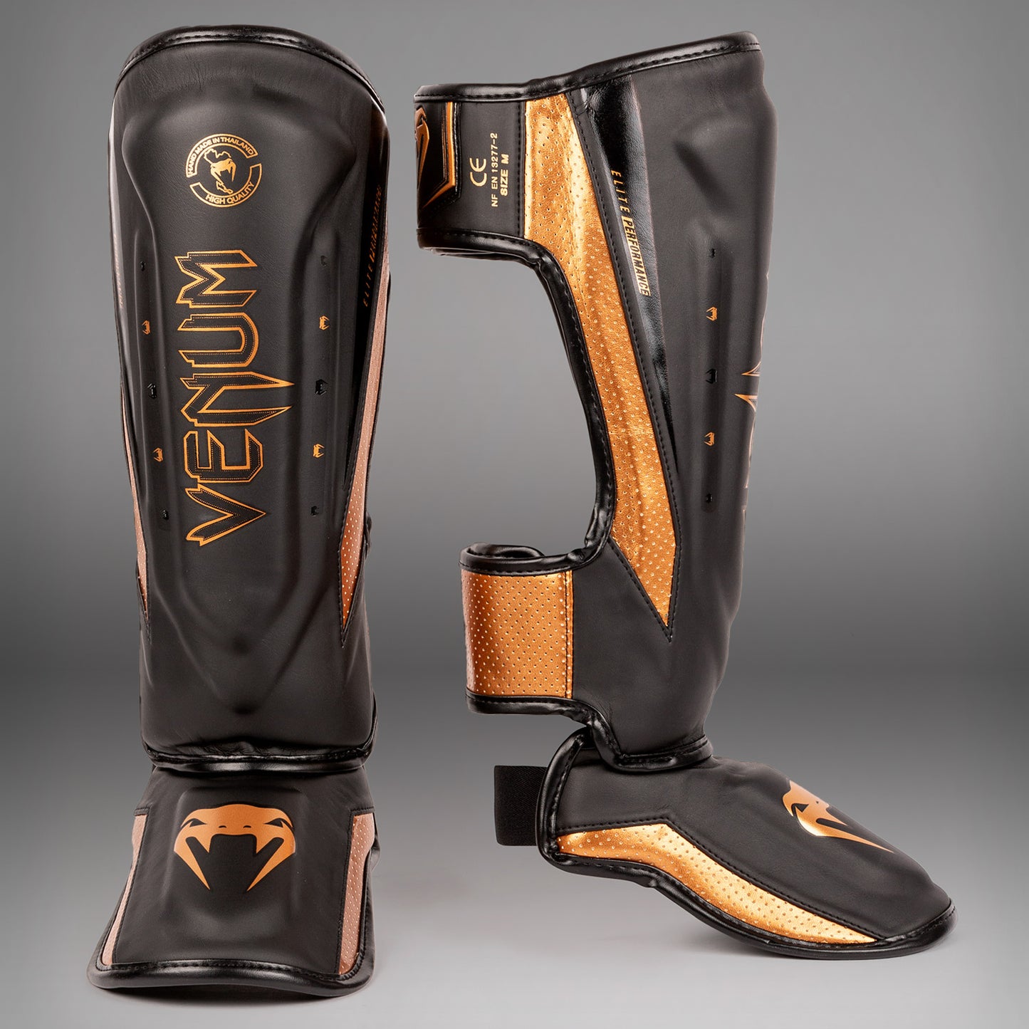 Щитки для голени Venum Elite Evo - черный/бронзовый