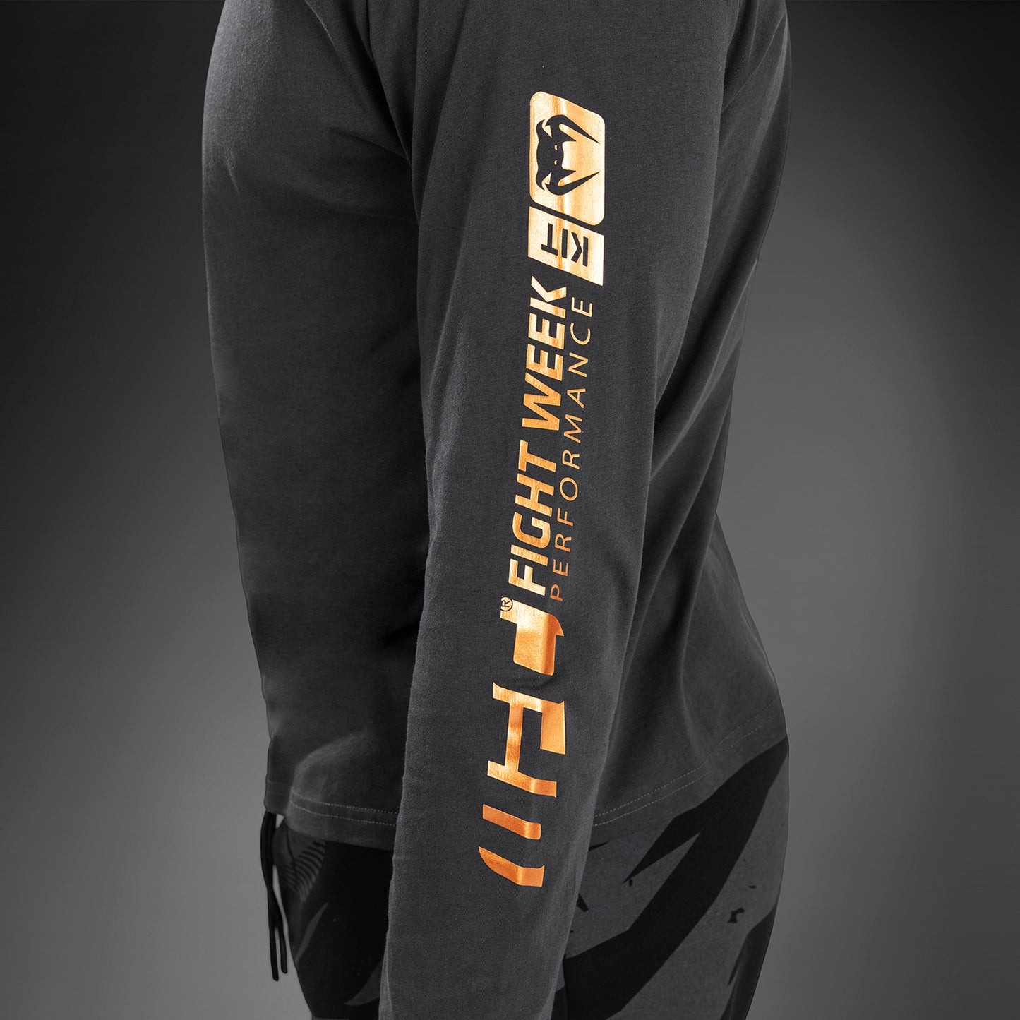 Мужская Футболка С Длинным Рукавом UFC Adrenaline By Venum Fight Week - Charcoal Grey