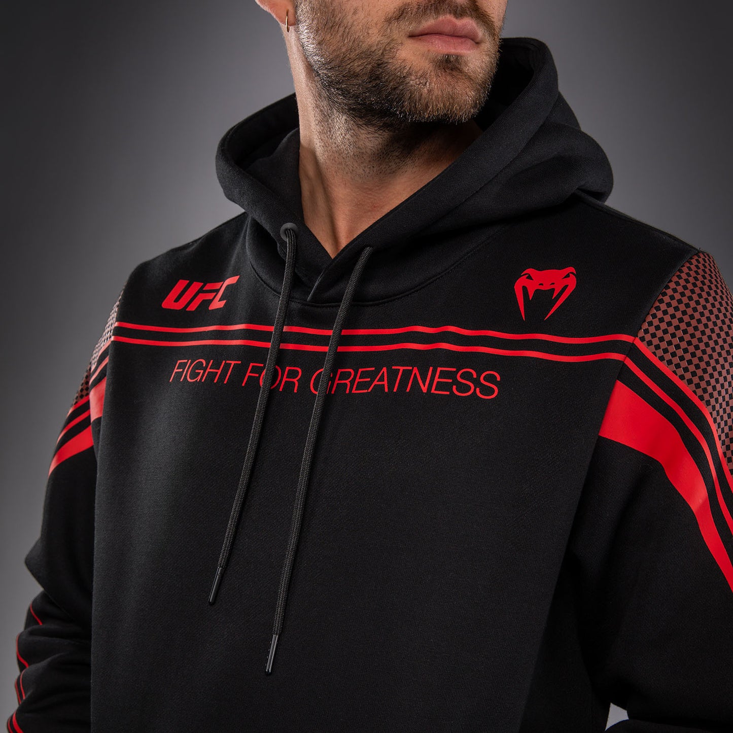 Мужская толстовка с капюшоном Venum UFC Unity by Venum Authentic Fight Week - Чёрный