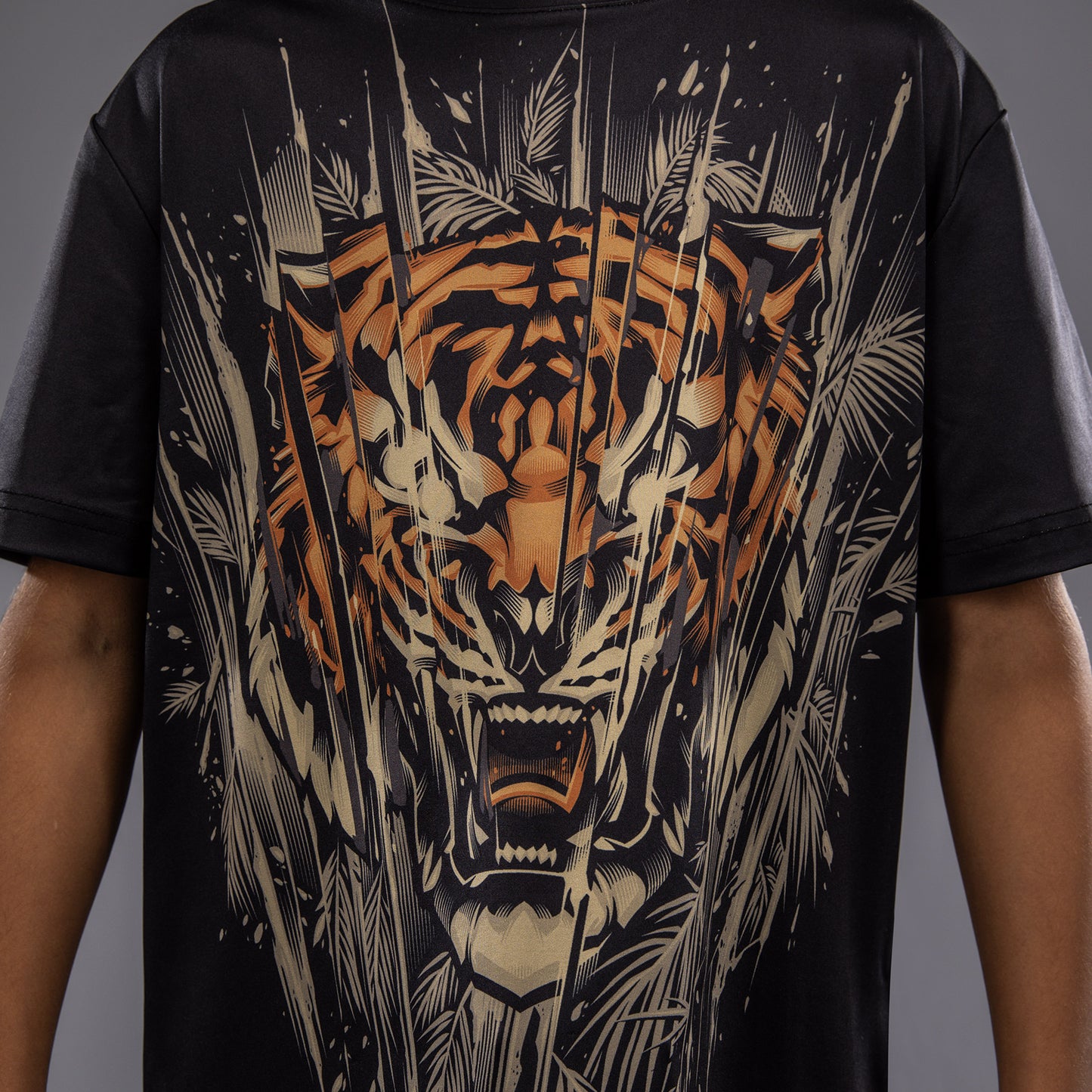 Футболка Dry-Tech для детей Venum Tiger - Черный / Неоновый оранжевый