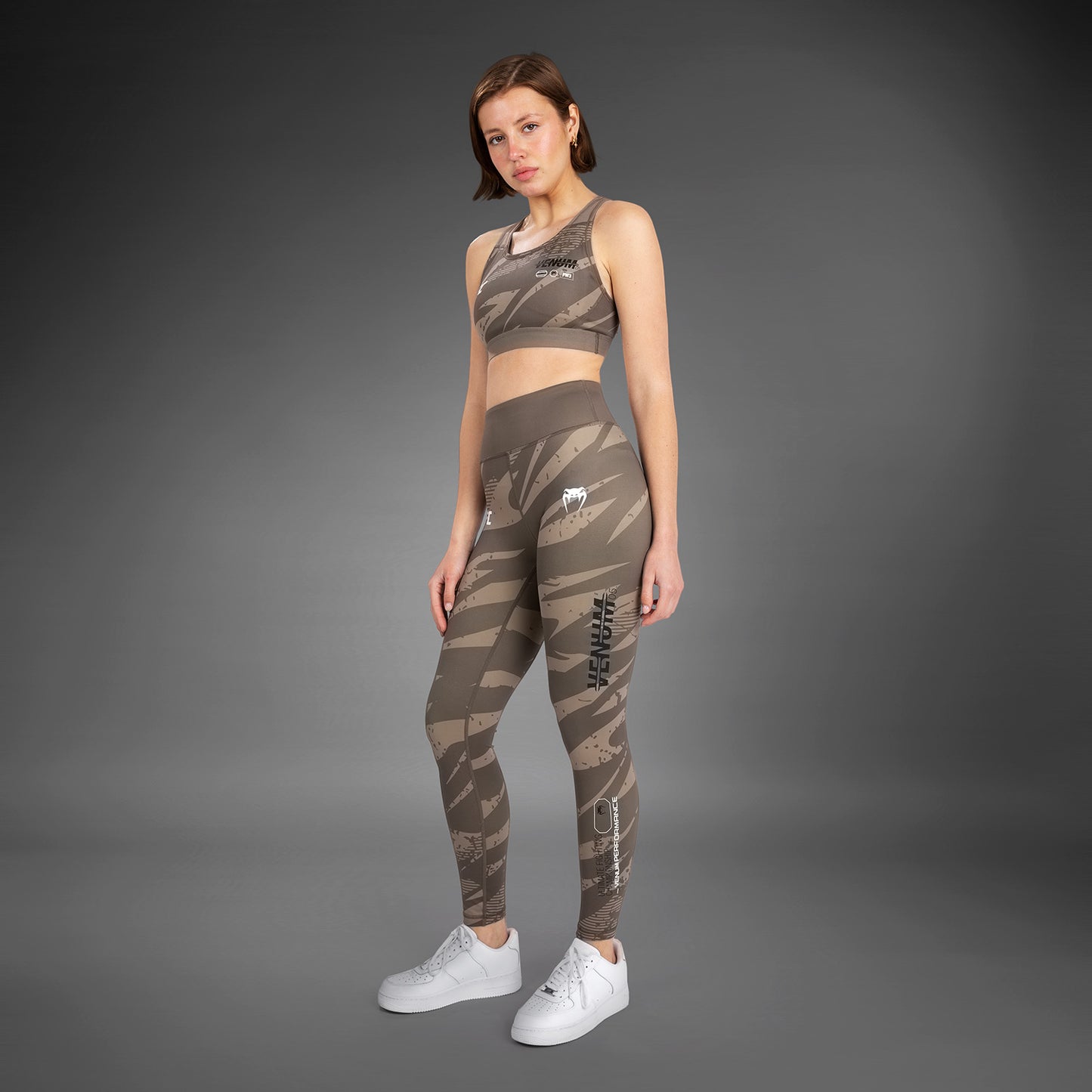 Женские Тайтсы Для Тренировок UFC Adrenaline By Venum Fight Week - Desert Camo