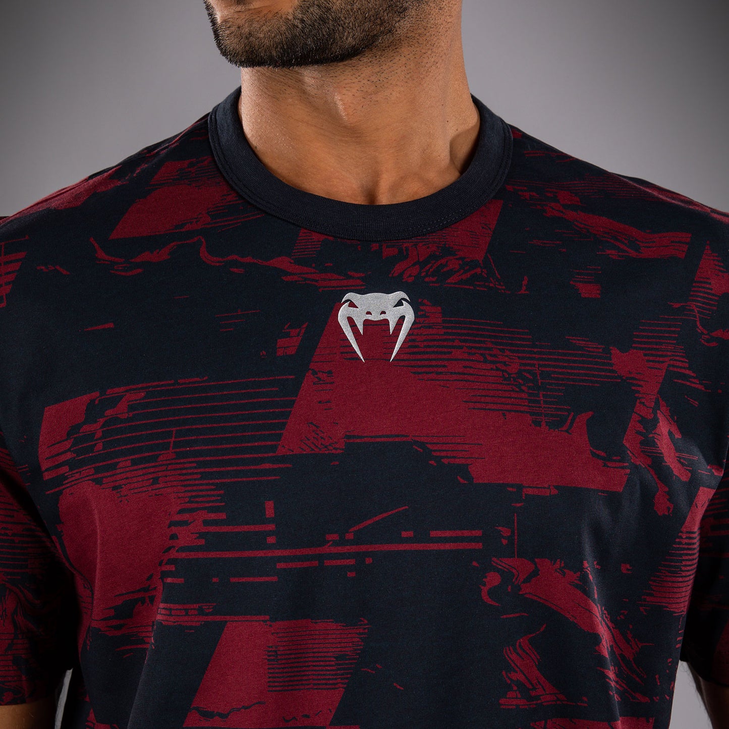 UFC Zenith by Venum Authentic Fight Week Футболка с коротким рукавом Мужская - Темно-синий/бордовый/серебристый