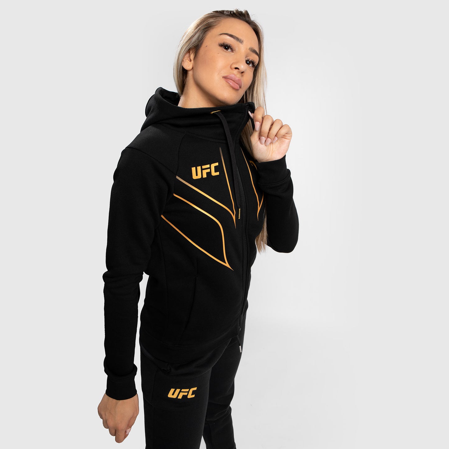Женская толстовка с капюшоном на молнии UFC Venum Fight Night 2.0 Replica - Champion