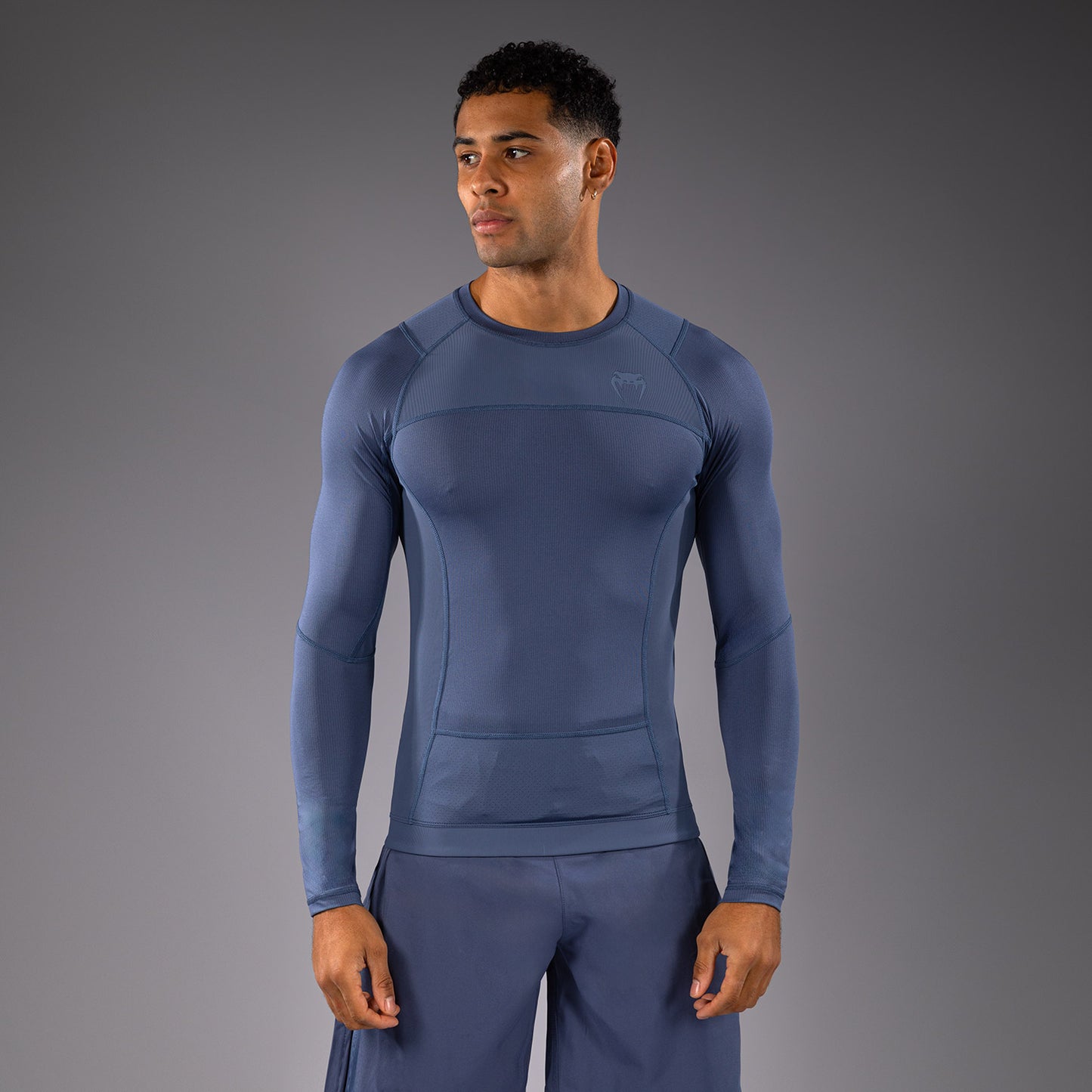 Длинный рукав Rashguard для мужчин Venum G-Fit Air - Туманный синий