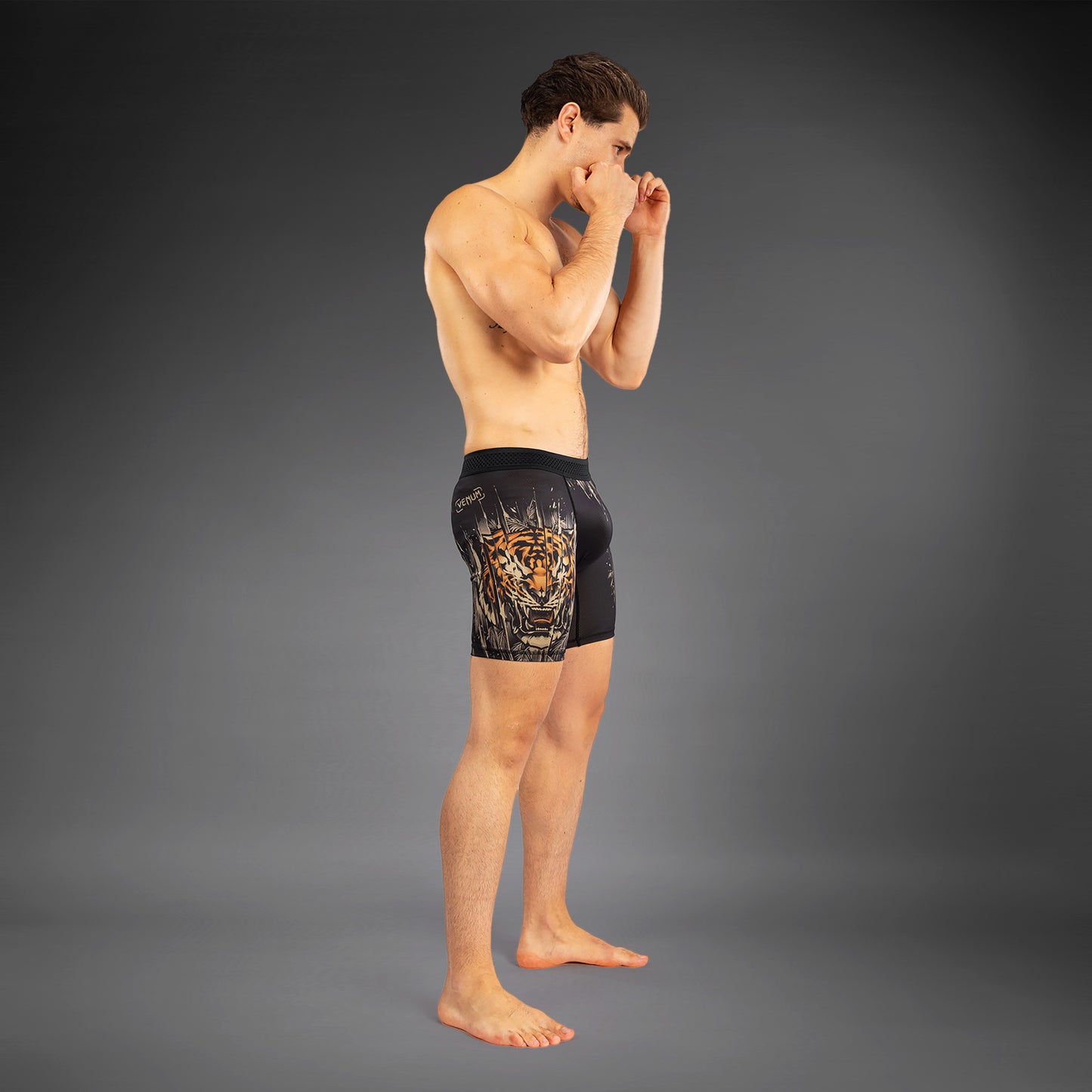 Vale Tudo для мужчин Venum Tiger - Черный / Неоновый оранжевый