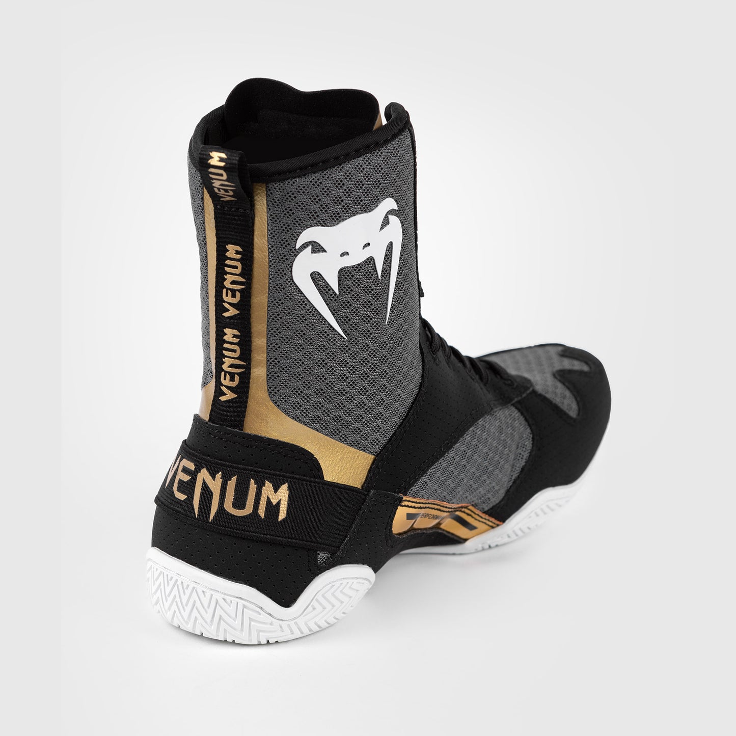 Venum Elite Боксерские ботинки - черный/белый/золотой