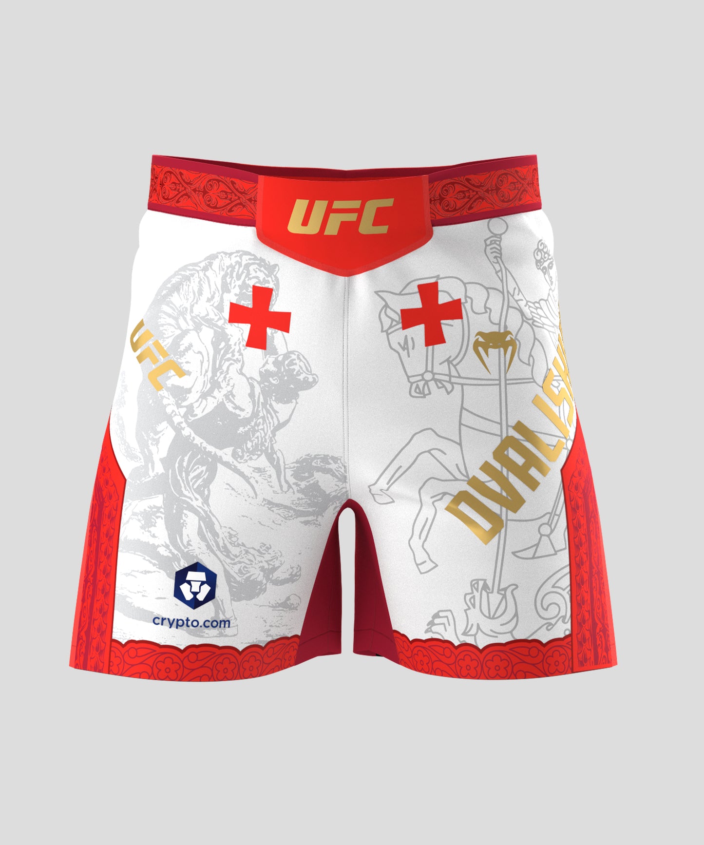 UFC Unrivaled by Venum Merab Dvalishvili Мужские бойцовские шорты - Белый/Красный