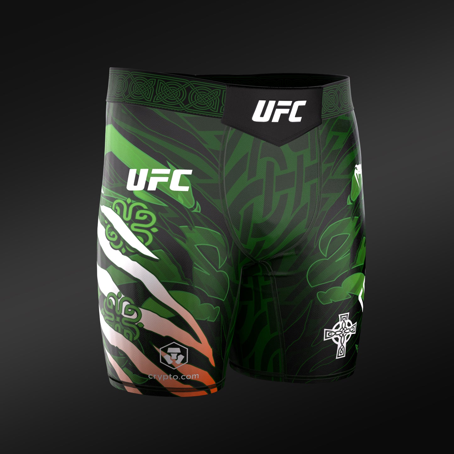 Мужские шорты для Vale Tudo UFC Unrivaled by Venum с изображением Конора Макгрегора - зелёные