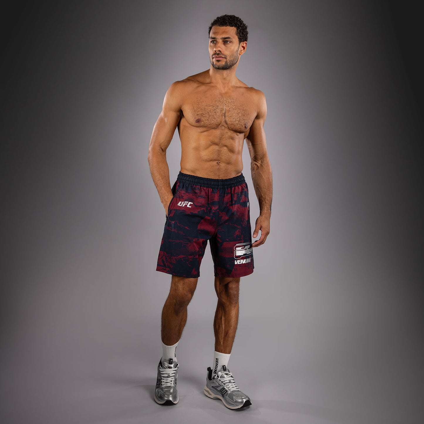 UFC Zenith by Venum Authentic Fight Week Шорты Performance Мужские - Темно-синий/бордовый/серебристый