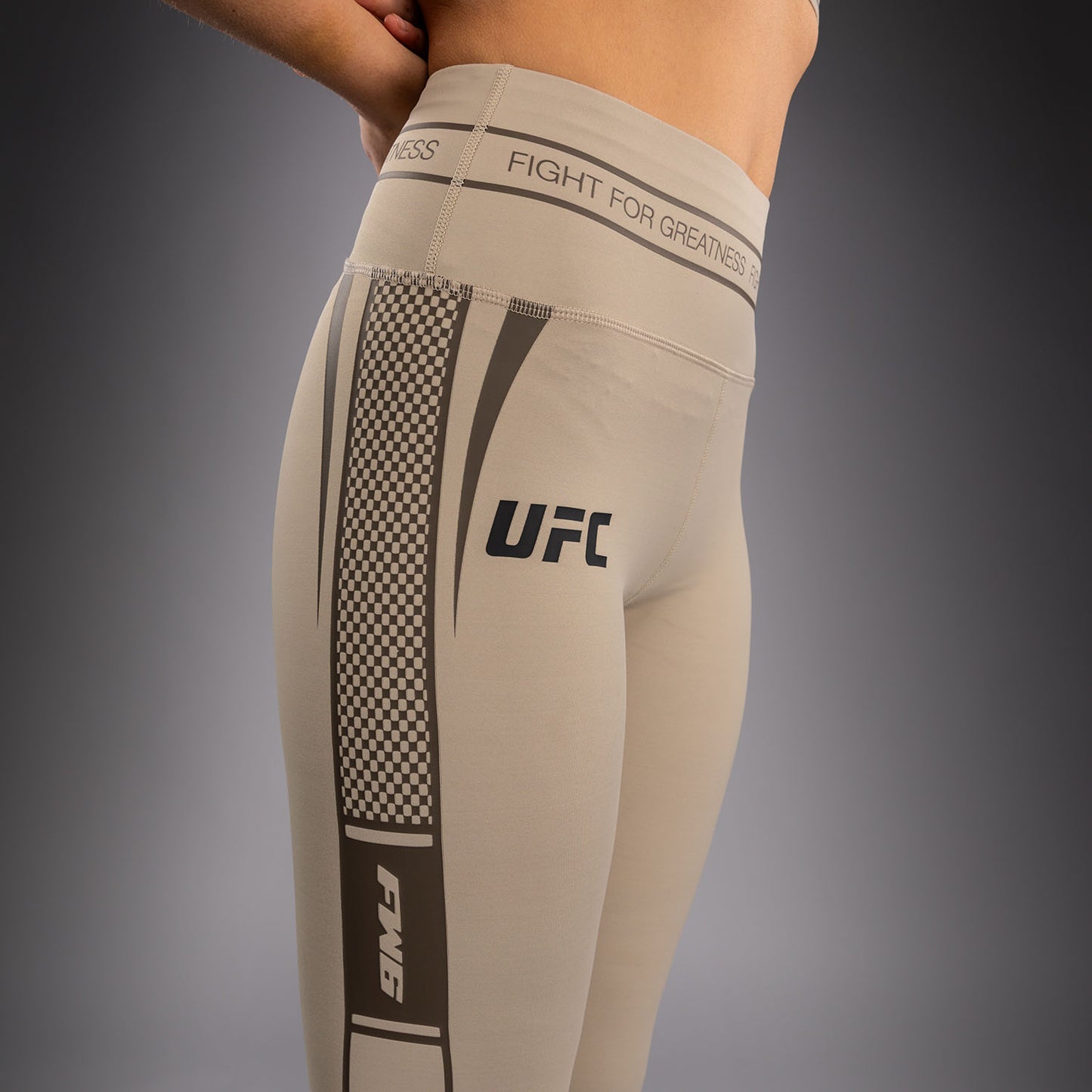 Женские функциональные компрессионные штаны Venum UFC Unity by Venum Authentic Fight Week - Песочный