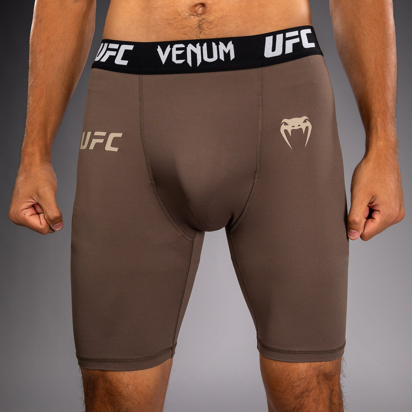 Мужские функциональные компрессионные шорты Venum UFC Unity by Venum Authentic Fight Week - Коричневый