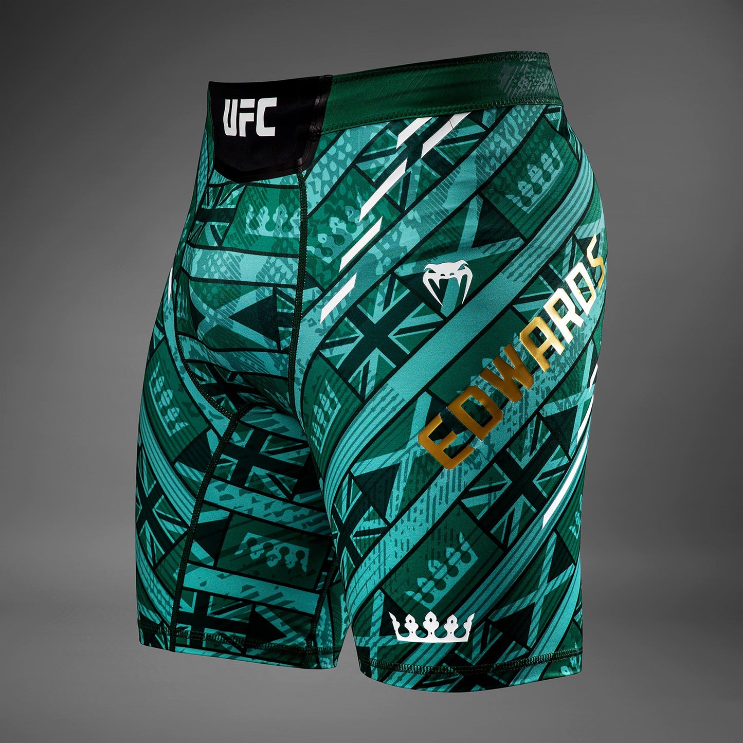 UFC Unrivaled by Venum Леон Эдвардс Унисекс Шорты Vale Tudo - Зеленый