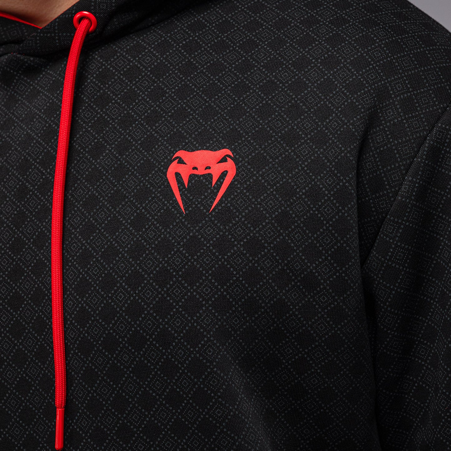 Толстовка с капюшоном Venum x Roger Gracie Signature - Чёрный/Красный