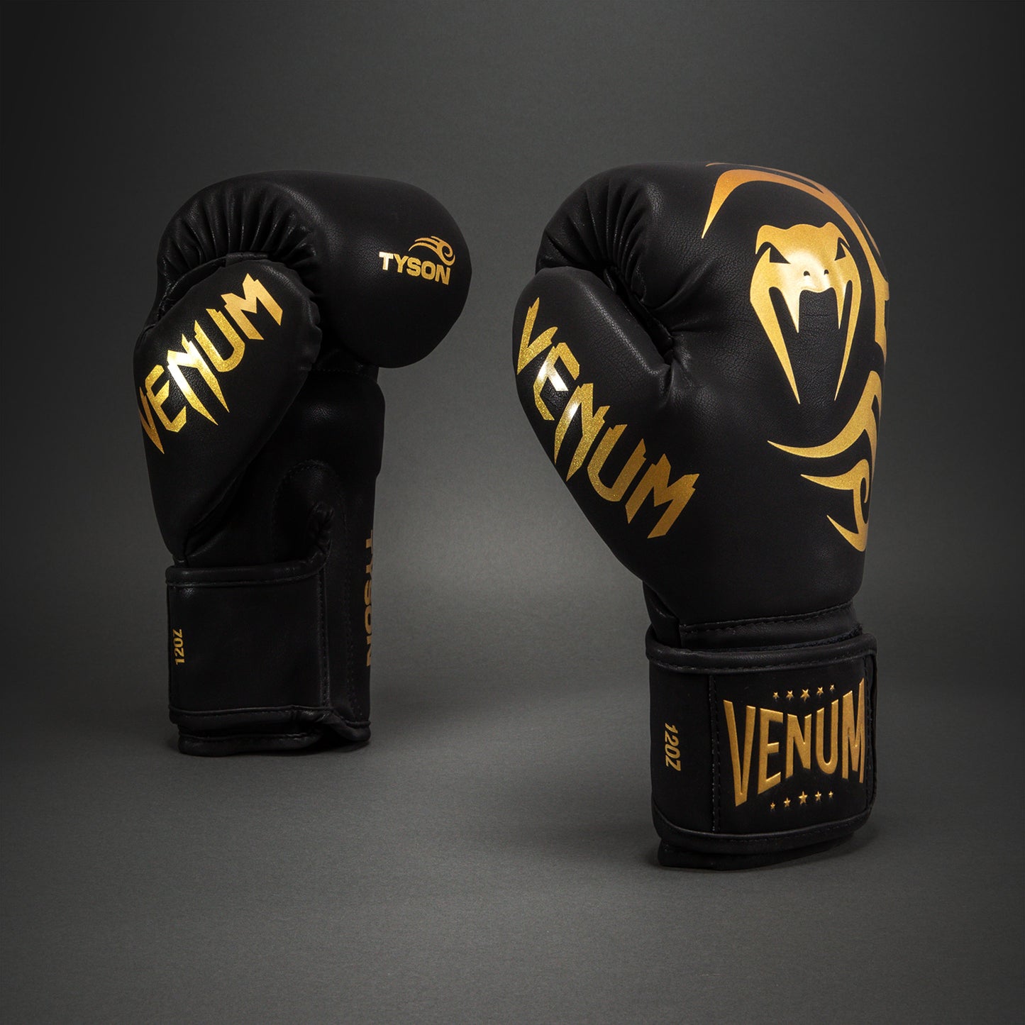 Боксерские перчатки Venum Mike Tyson Replica – Чёрный/Золотой