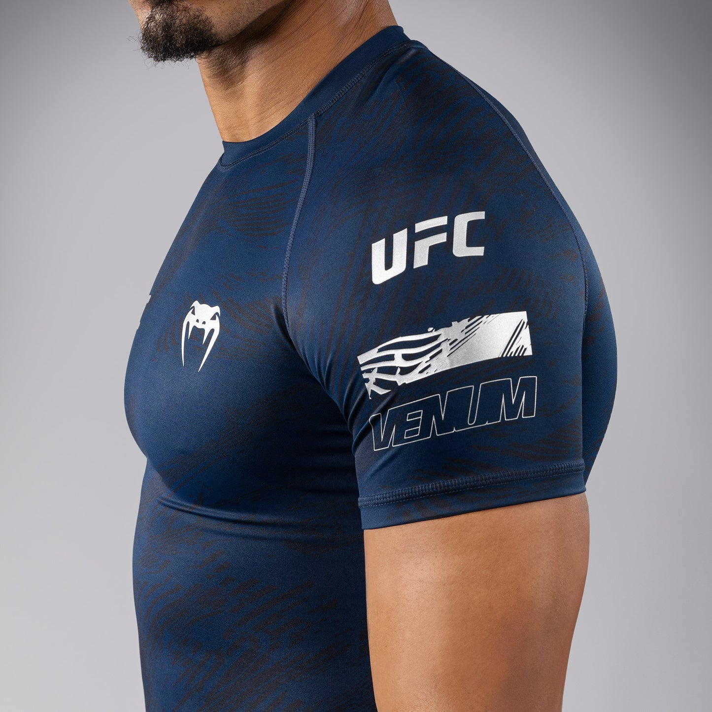 Рашгард UFC Fusion by Venum Fight Week с коротким рукавом для мужчин - Oceanic Blue